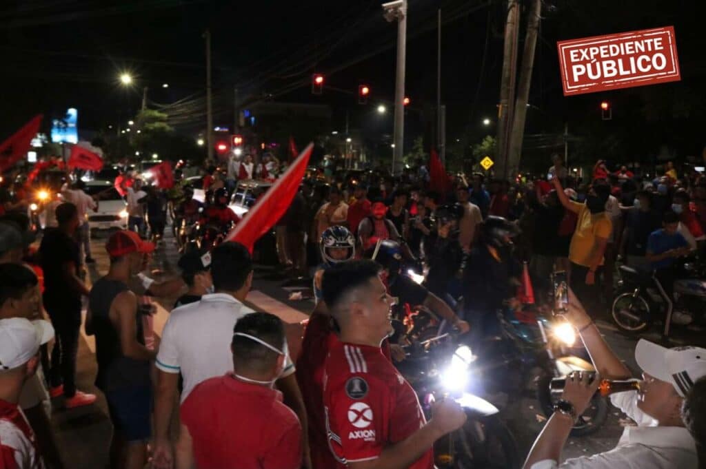 Los simpatizantes de Libre salieron a celebrar en San Pedro Sula, donde ganaría su candidato a alcalde 