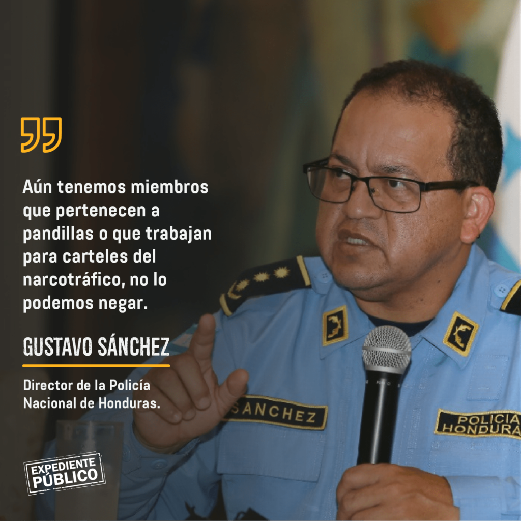 Gustavp Sánchez, director de la Policía Nacional de Honduras.