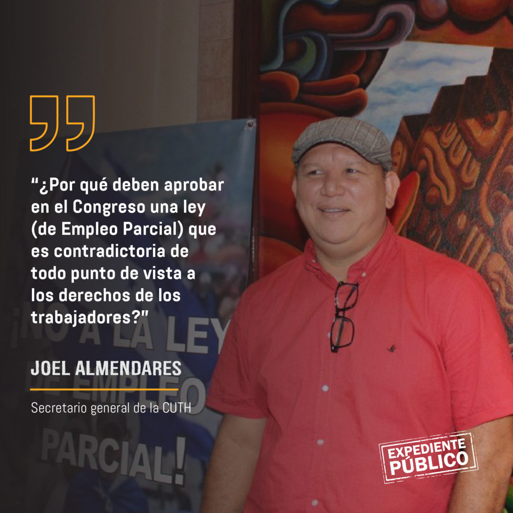 Este 1 de mayo, se exigirá la no aprobación de la Ley de Empleo Parcial ya que viola varios derechos laborales, manifestaron dirigentes sindicales.