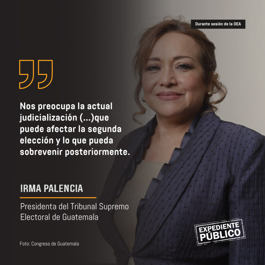 Presidenta del Tribunal Electoral de Guatemala denuncia en la OEA que la “judicialización del proceso" amenaza las elecciones presidenciales