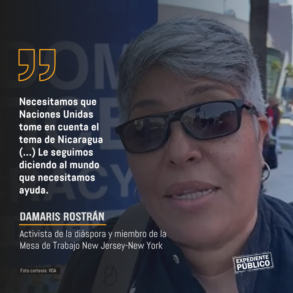 Diáspora de Nicaragua pide en Naciones Unidas no olvidar represión de los Ortega 