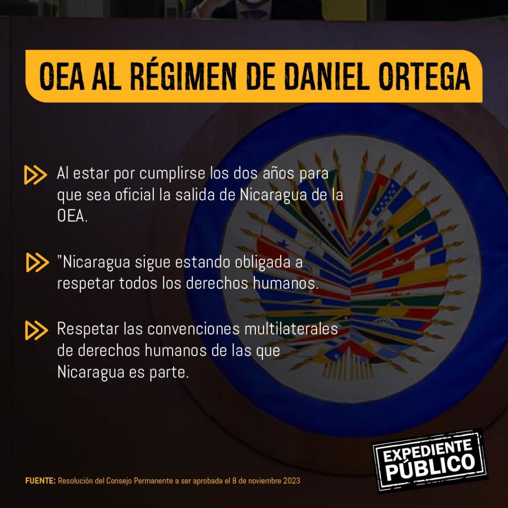 OEA advierte a Daniel Ortega que seguirá vigilando sus crímenes en Nicaragua
