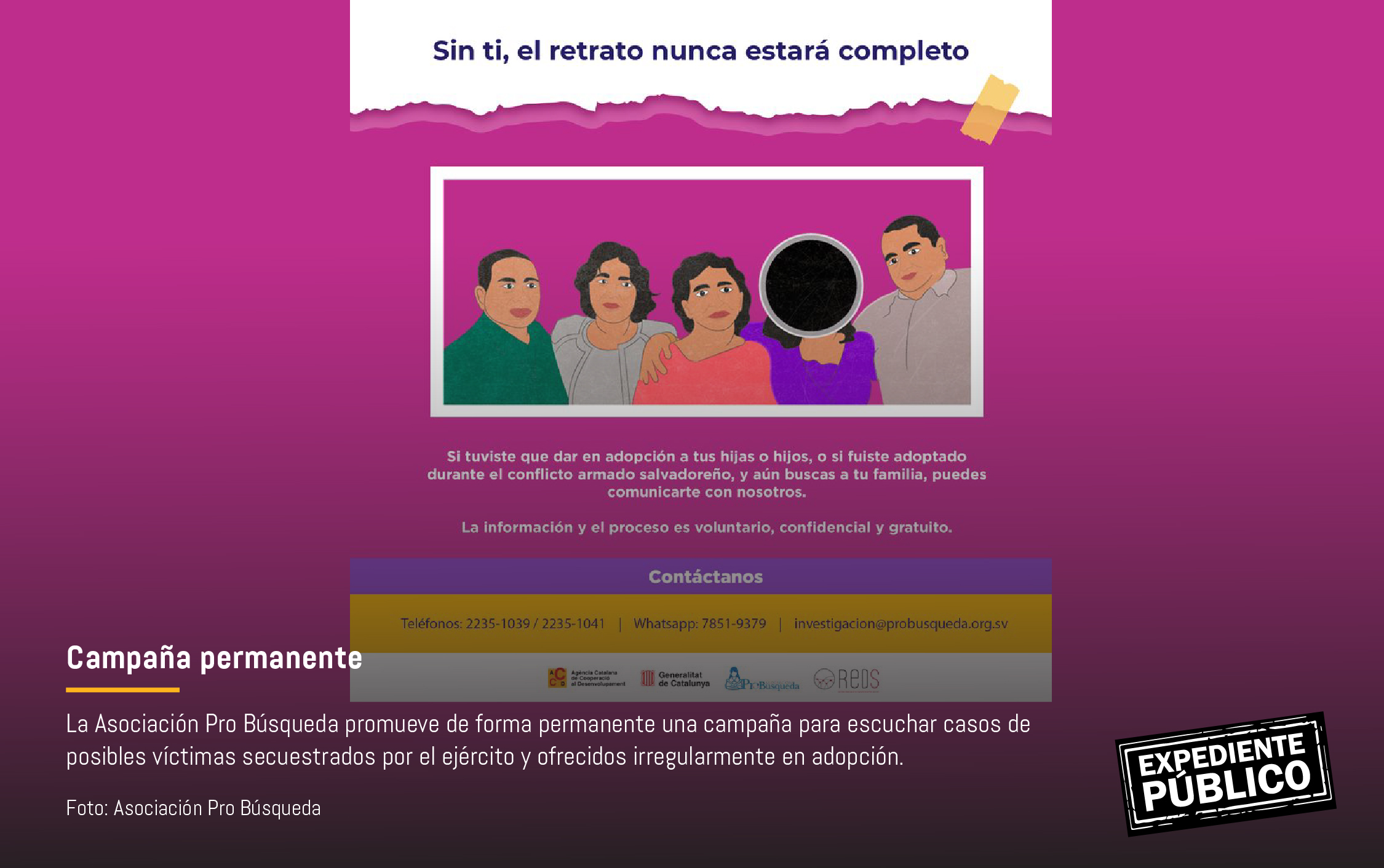 Prevalece impunidad en El Salvador por desaparición forzada de niños durante la guerra civil 