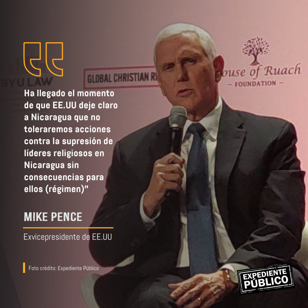 Mike Pence: “no toleraremos la represión de los líderes de la iglesia”