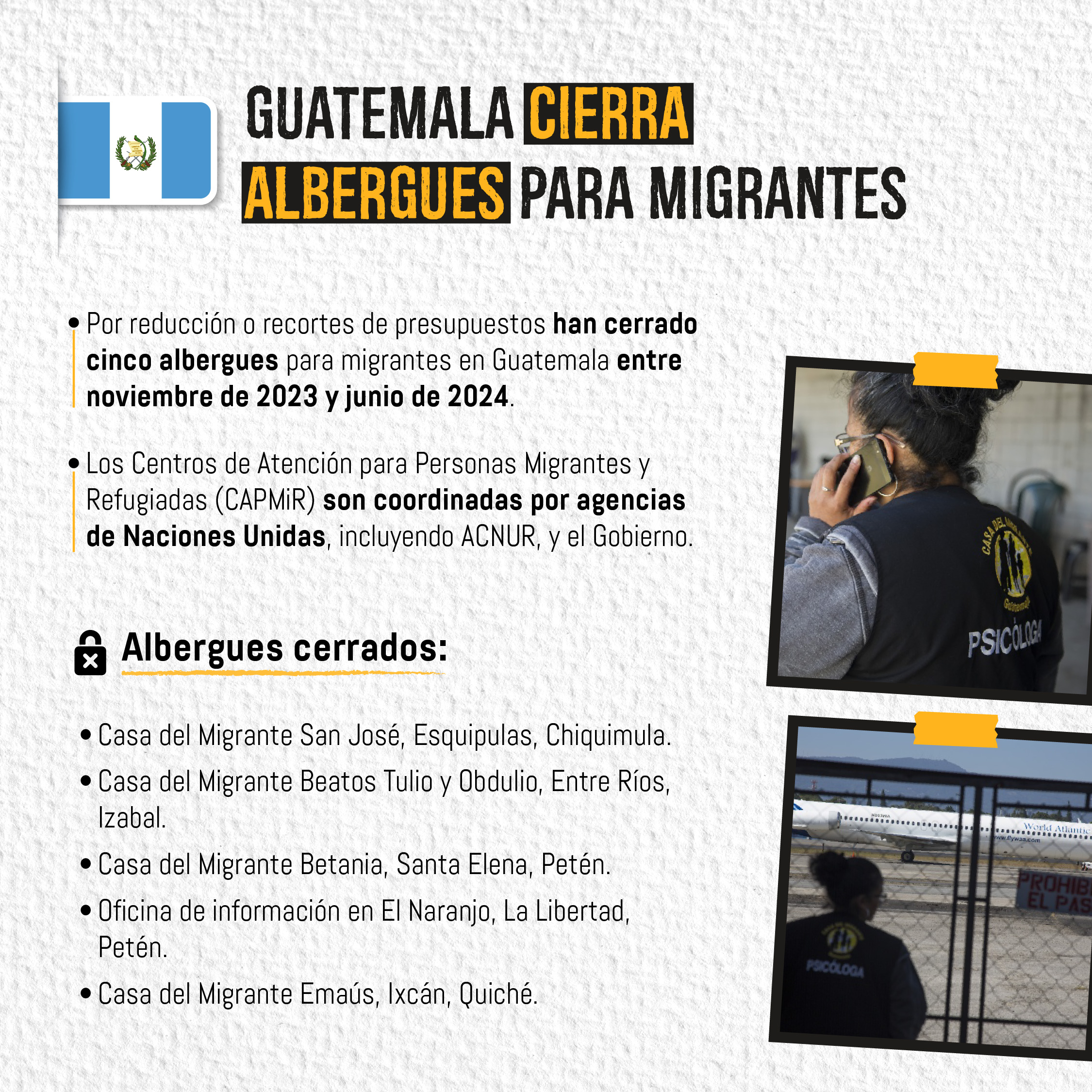 Cierran casas migrantes en Guatemala dejando a miles desprotegidos