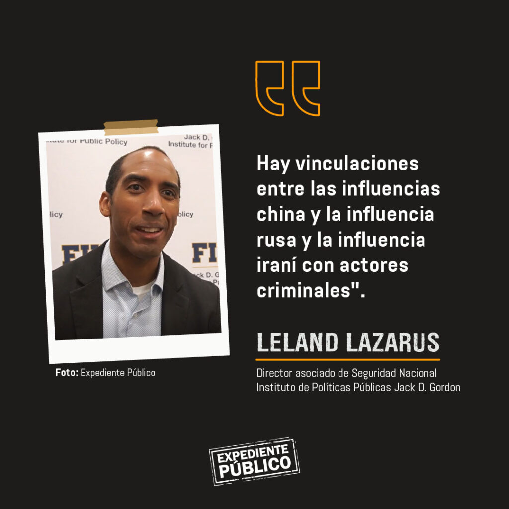 Leland Lazarus vincula a Rusia, China e Irán con crimen transnacional