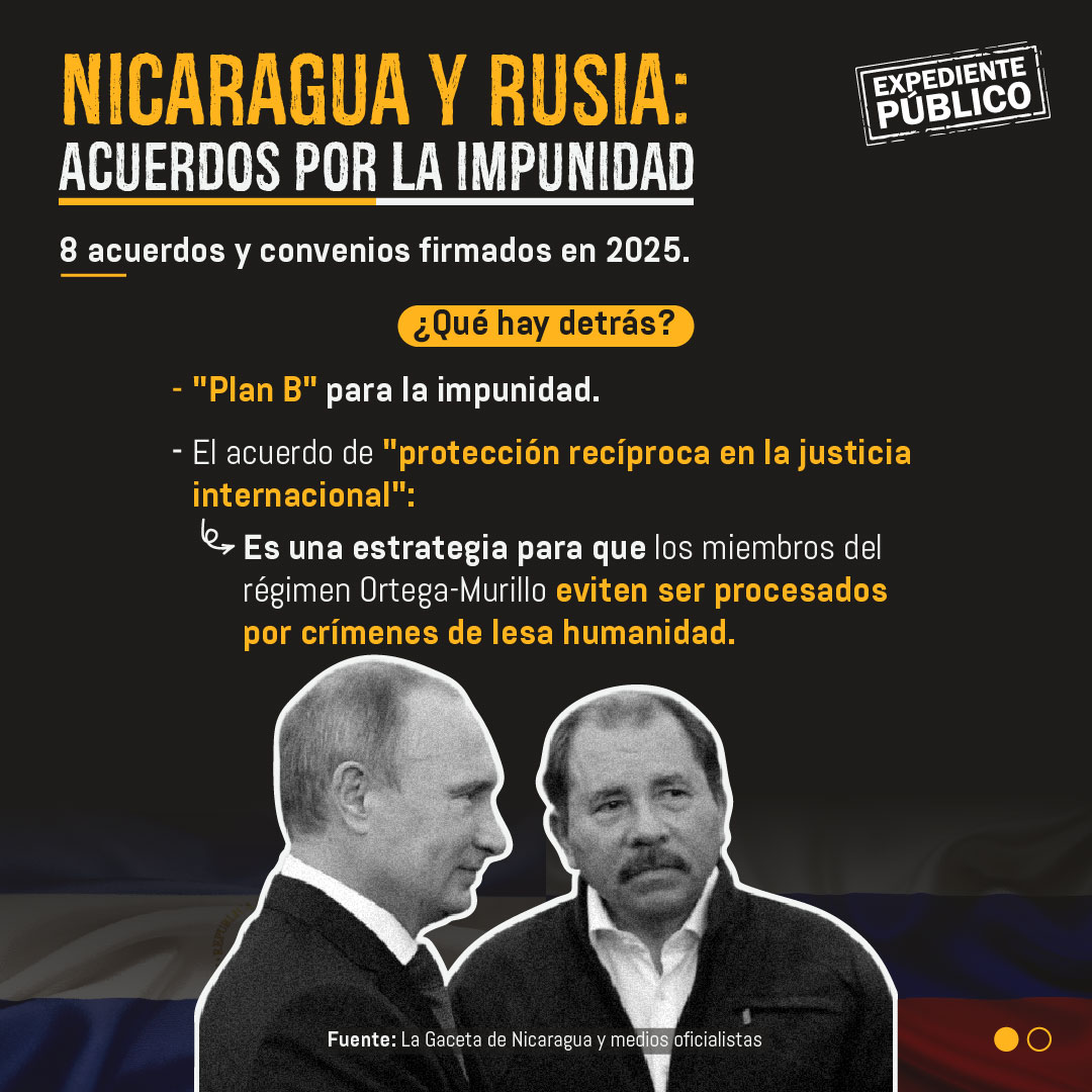 Nicaragua y Rusia se otorgaron inmunidad ante la justicia internacional