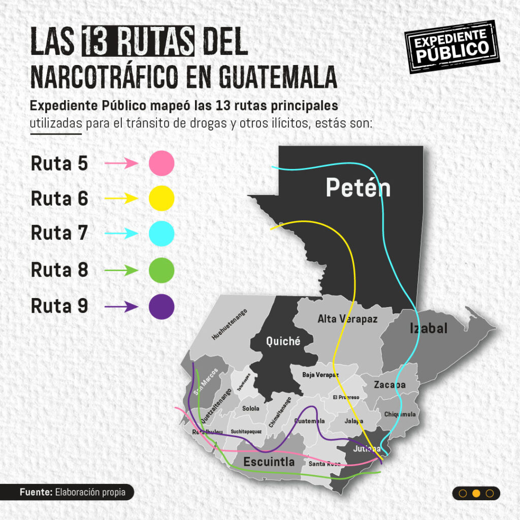 Las 13 rutas narco que atraviesan Guatemala