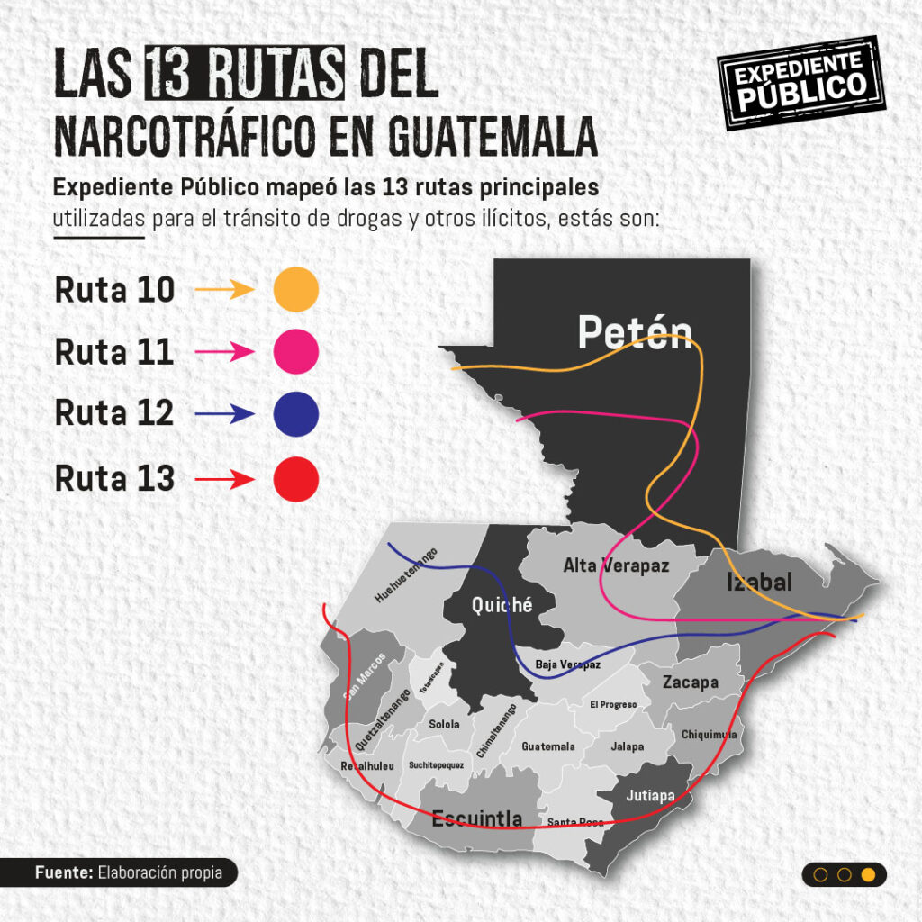 Las 13 rutas narco que atraviesan Guatemala