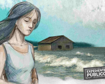 El mar devora la playa hondureña de Cedeño