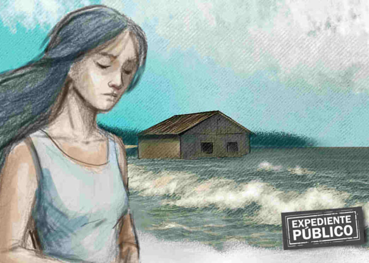 El mar devora la playa hondureña de Cedeño