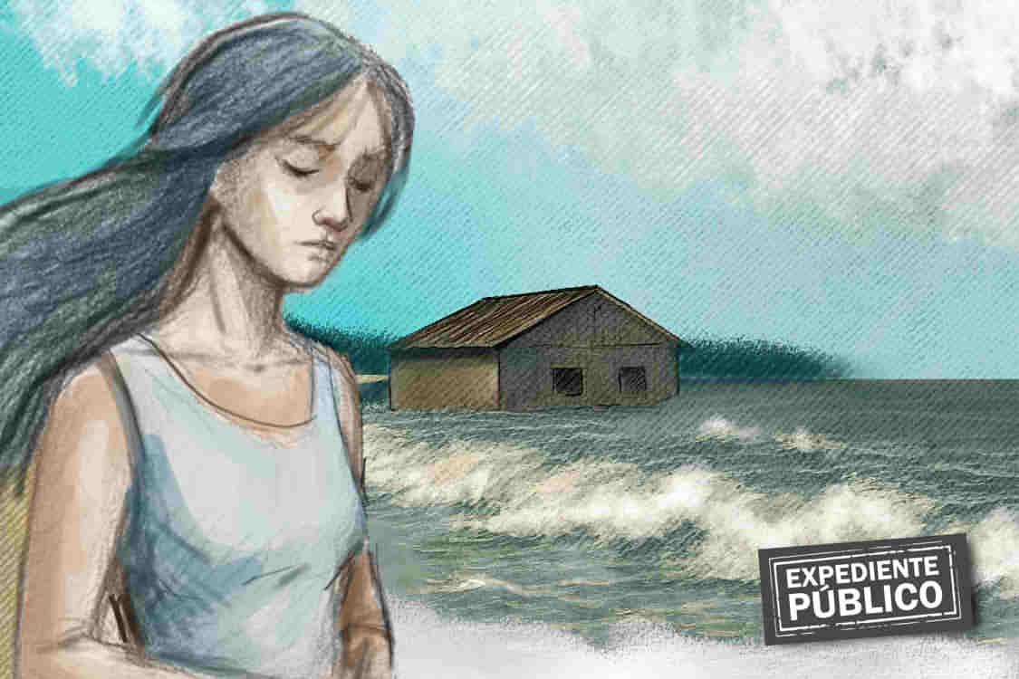 El mar devora la playa hondureña de Cedeño